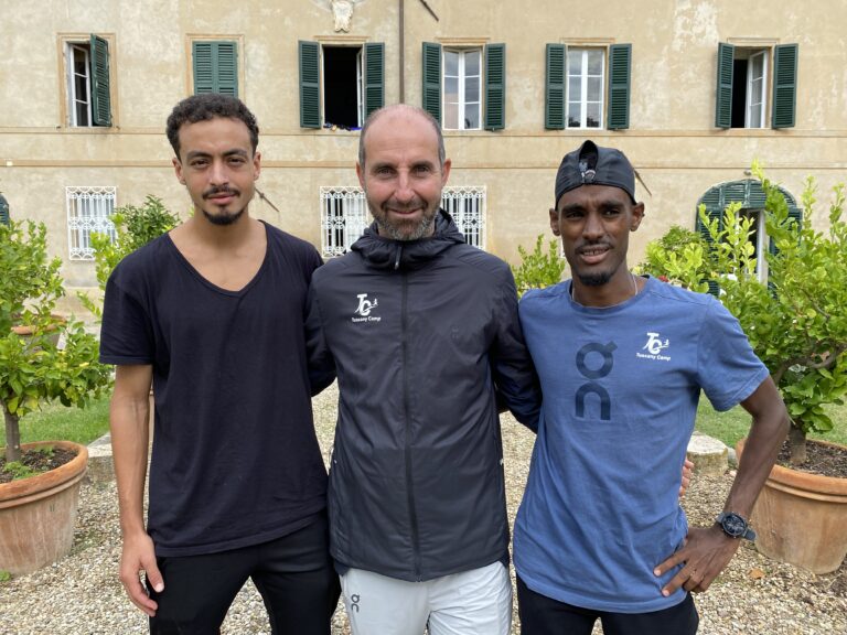 Ilias Aouani, Giuseppe Giambrone e Yohanes Chiappinelli al Tuscany Camp