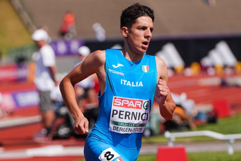 Francesco Pernici agli Europei U23 di Bergen (foto Grana/Fidal)
