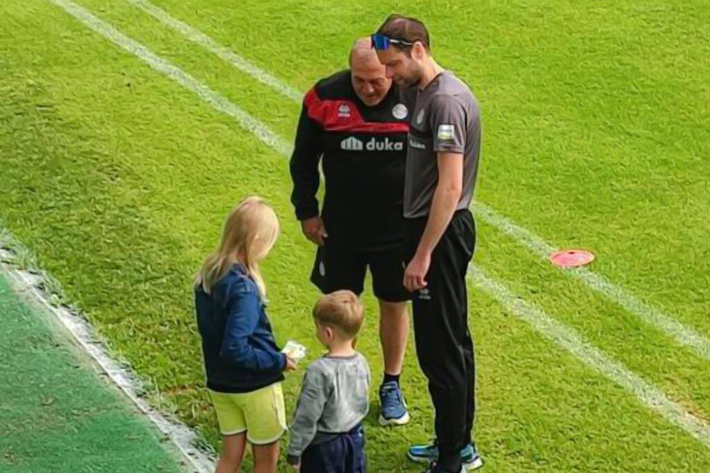 Alex Schwazer in campo con il Südtirol (foto FB Alex Shwazer)