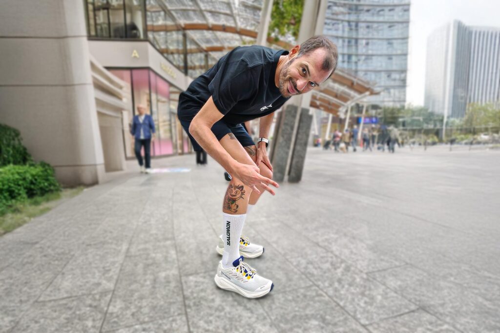 Andrea Soffientini con ele nuove Salomon Aero Blaze 3 Gore-Tex