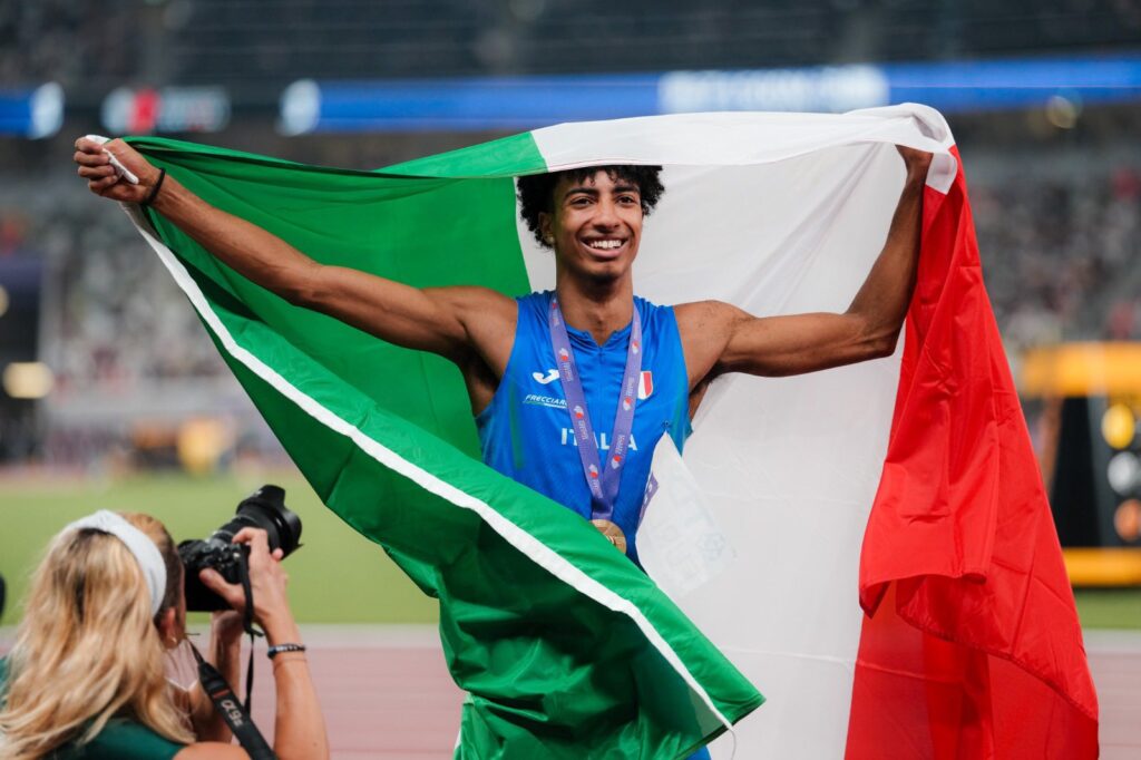 Mattia Furlani, campiona del mondo nel salto in lungo (foto Grana/Fidal)