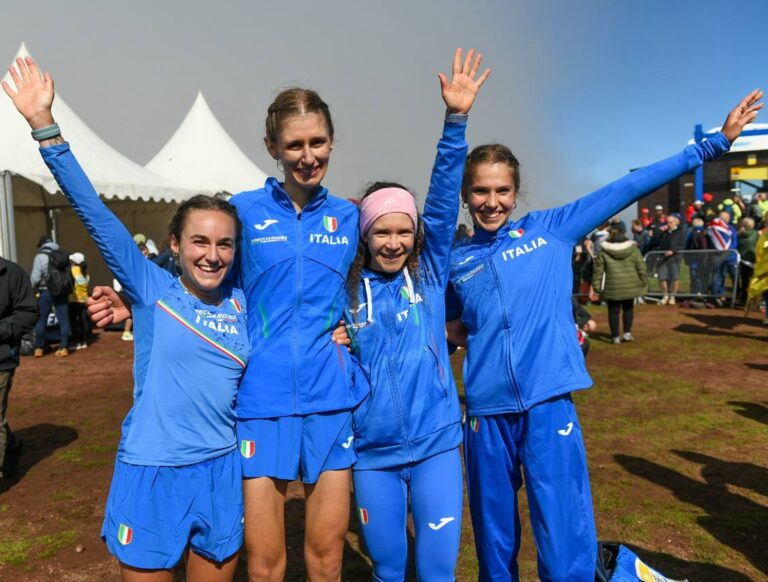 Le azzurre Falchetti, Broggi, Ghelfi e Arnoldo (foto Gulberti/WMRA)
