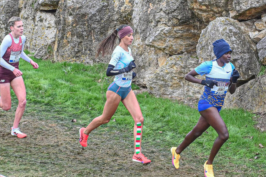 Nadia Battocletti in gara (foto FB Cross de Atapuerca)