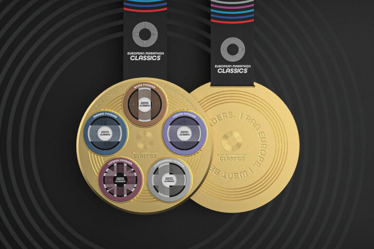 La medaglia ufficiale dell'European Marathon Classics