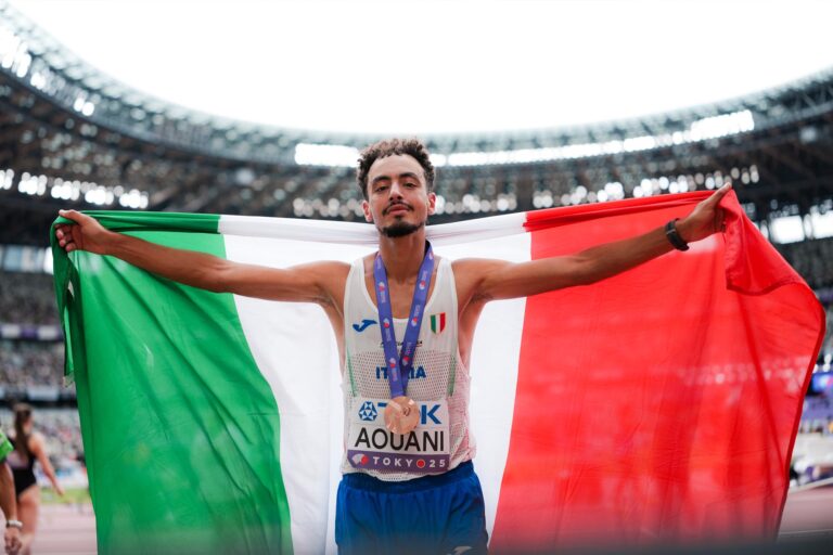 Iliass Aouani a Tokyo 2025 (foto Grana/Fidal)