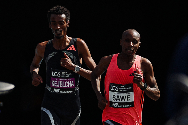 Yomif Kejelcha e Sabastian Sawe (foto courtesy Adidas)