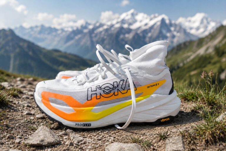 Anteprima Hoka Tecton X 4: più versatile e stabile per dominare le lunghe distanze La nuova Hoka Tecton X 4 (immagine AI TRC)