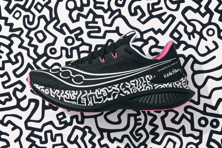 La nuova Saucony Endorphin Pro 5 x Keith Haring (immagine Saucony)